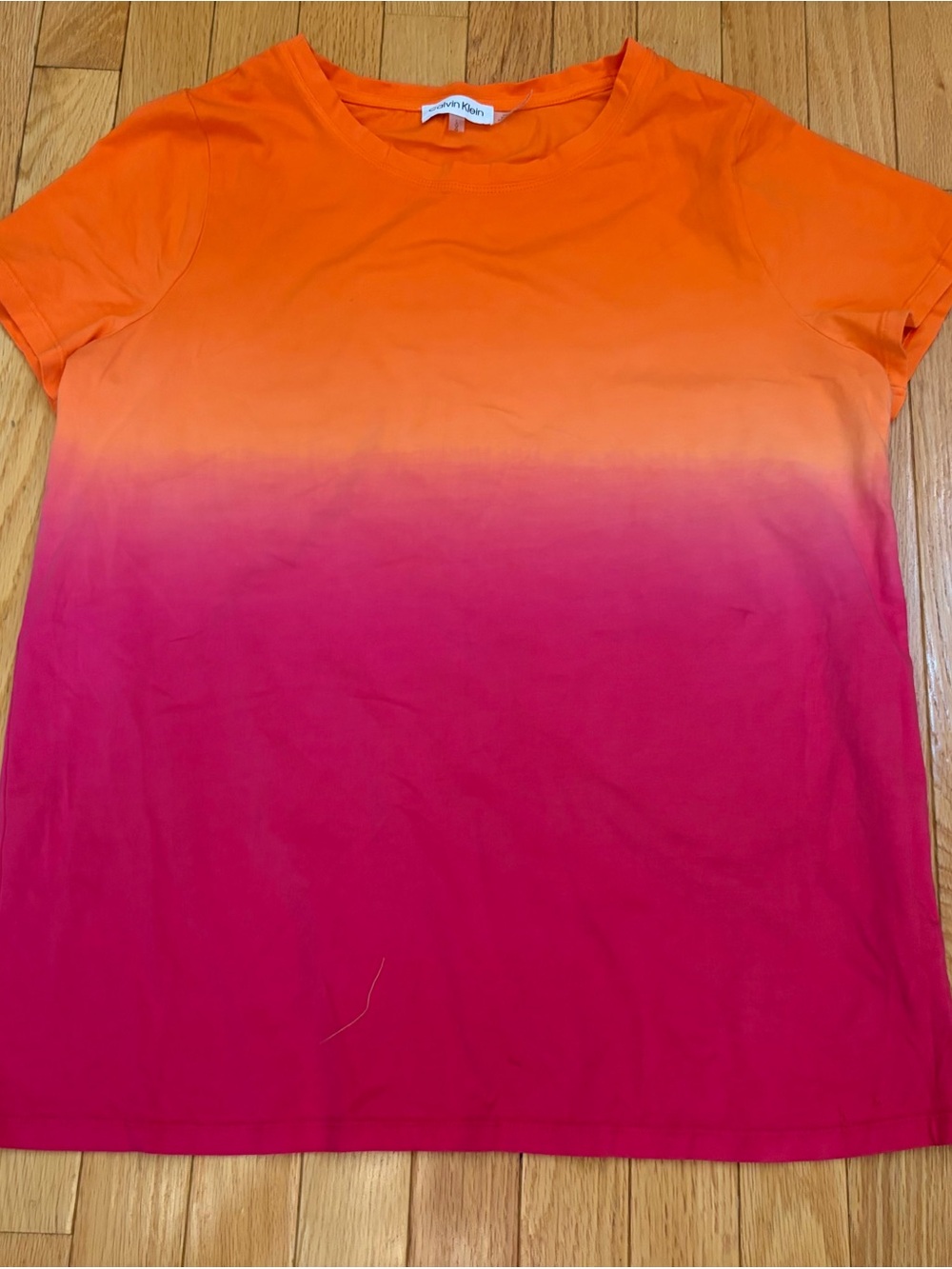 Calvin Klein Orange to Pink Ombre Short Sleeve Tee